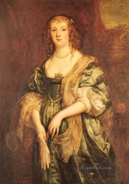  Ford Oil Painting - Portrait Of Anne Carr Countess Of Bedford Baroque court painter Anthony van Dyck